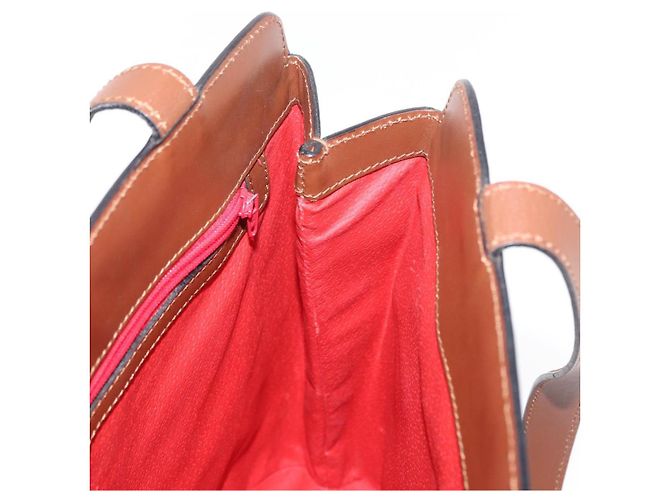 Céline Borsa a Spalla CELINE in Pelle Marrone Oro Auth bs31024 D'oro - vista 18