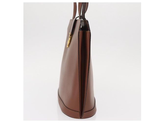 Céline Borsa a Spalla CELINE in Pelle Marrone Oro Auth bs31024 D'oro - vista 3