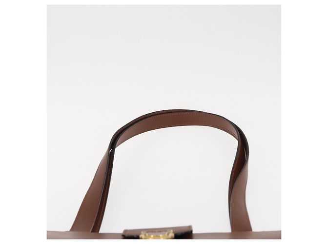 Céline Borsa a Spalla CELINE in Pelle Marrone Oro Auth bs31024 D'oro - vista 8