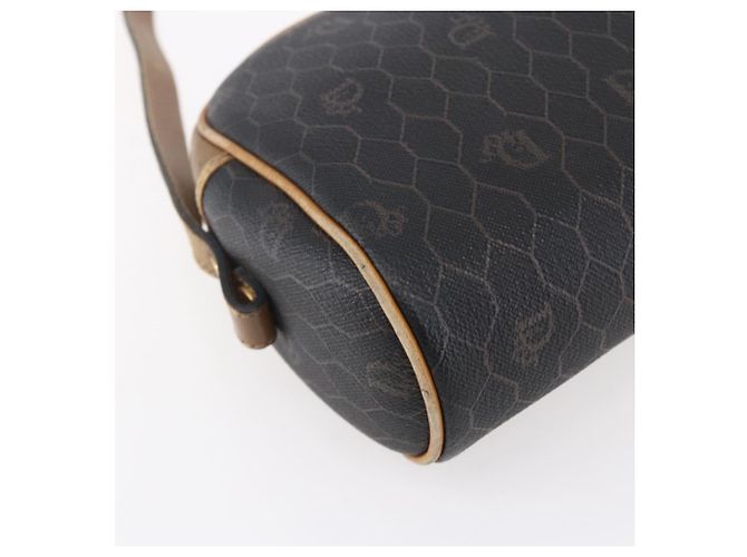 Borsa a spalla in tela a nido d'ape PVC nera e dorata Auth BA7694 Christian Dior Nero D'oro - vista 11