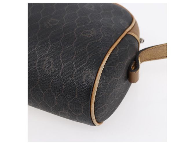 Borsa a spalla in tela a nido d'ape PVC nera e dorata Auth BA7694 Christian Dior Nero D'oro - vista 12