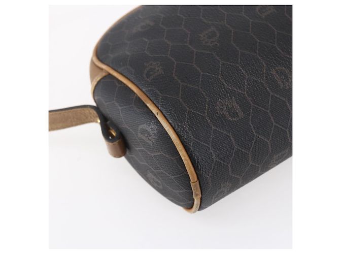 Borsa a spalla in tela a nido d'ape PVC nera e dorata Auth BA7694 Christian Dior Nero D'oro - vista 13