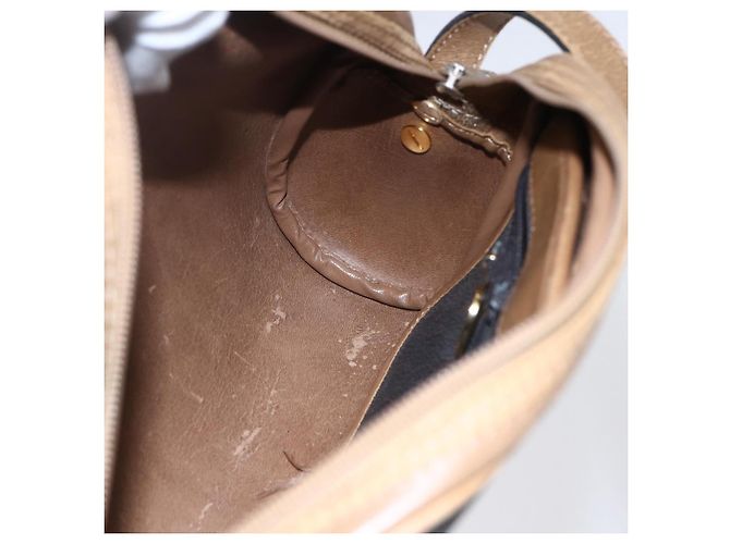 Borsa a spalla in tela a nido d'ape PVC nera e dorata Auth BA7694 Christian Dior Nero D'oro - vista 18