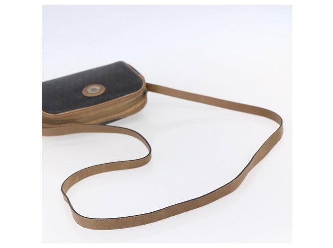 Borsa a spalla in tela a nido d'ape PVC nera e dorata Auth BA7694 Christian Dior Nero D'oro - vista 7