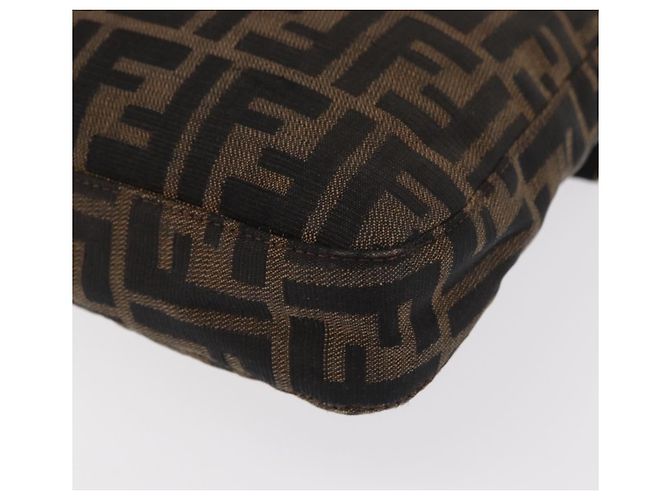 Borsa a spalla Mamma Baguette in tela Zucca FENDI nera e marrone Auth ka126 Nero - vista 17