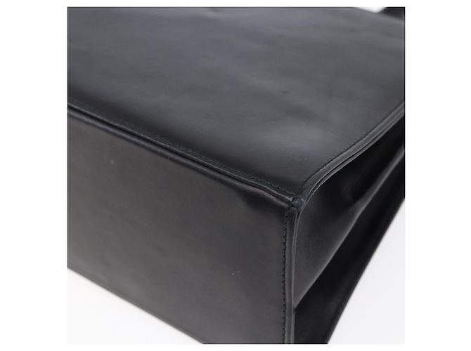 Borsa a mano Gancini in pelle Salvatore Ferragamo oro nero Auth 150953 - vista 15