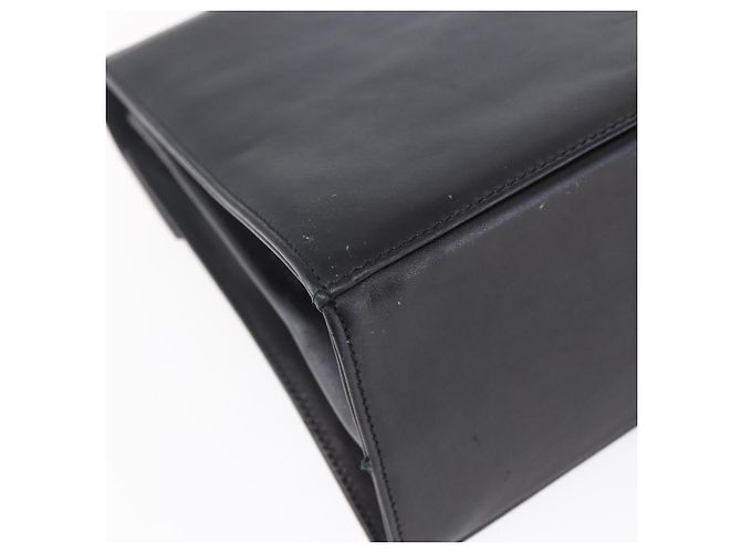 Borsa a mano Gancini in pelle Salvatore Ferragamo oro nero Auth 150953 - vista 16