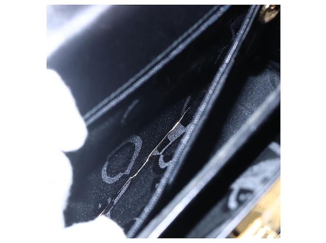 Borsa a mano Gancini in pelle Salvatore Ferragamo oro nero Auth 150953 - vista 20