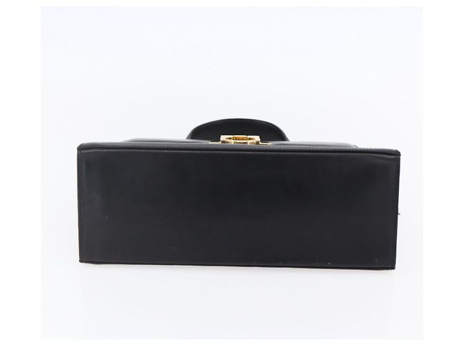 Borsa a mano Gancini in pelle Salvatore Ferragamo oro nero Auth 150953 - vista 5