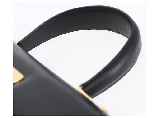 Borsa a mano Gancini in pelle Salvatore Ferragamo oro nero Auth 150953 - vista 8