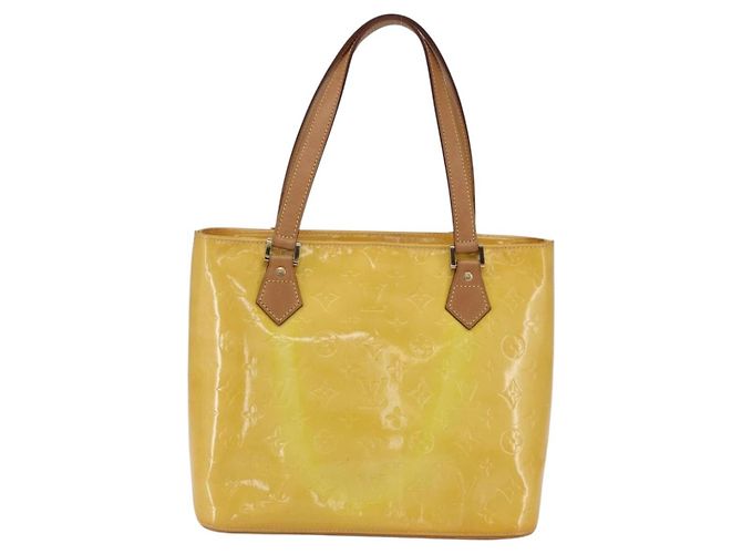 LOUIS VUITTON Handtasche Monogram Vernis Houston Limone Gelb M91055 LV Auth gh1192 Golden - Ansicht 13