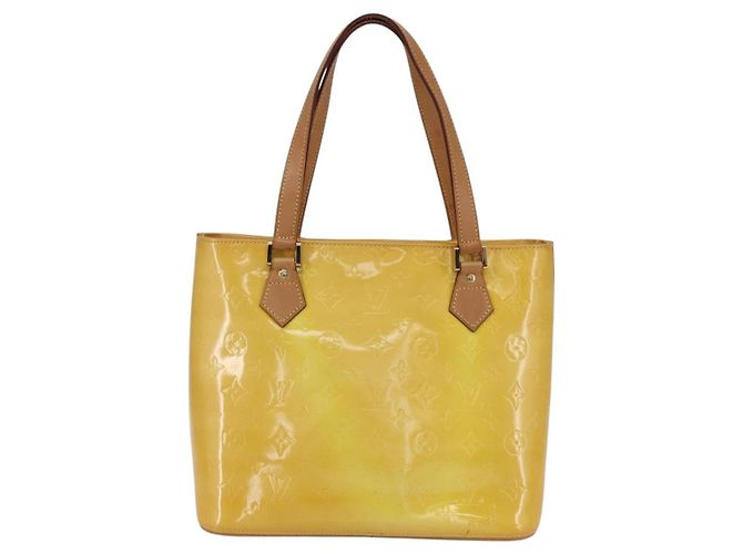 LOUIS VUITTON Handtasche Monogram Vernis Houston Limone Gelb M91055 LV Auth gh1192 Golden - Ansicht 2