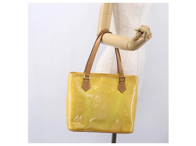 LOUIS VUITTON Handtasche Monogram Vernis Houston Limone Gelb M91055 LV Auth gh1192 Golden - Ansicht 22