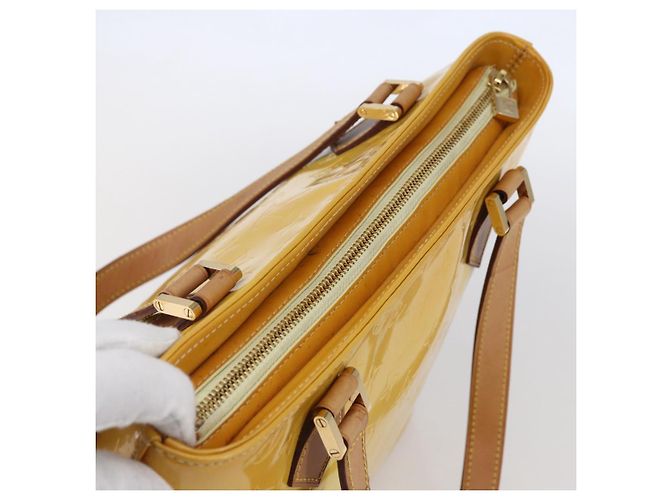 LOUIS VUITTON Handtasche Monogram Vernis Houston Limone Gelb M91055 LV Auth gh1192 Golden - Ansicht 6