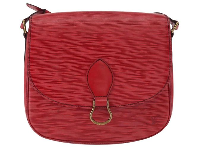 LOUIS VUITTON Borsa a Spalla Epi Saint Cloud GM Rossa M52197 LV Auth 154066 Rosso - vista 13