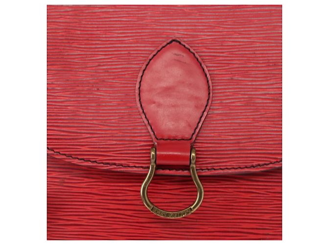 LOUIS VUITTON Borsa a Spalla Epi Saint Cloud GM Rossa M52197 LV Auth 154066 Rosso - vista 18