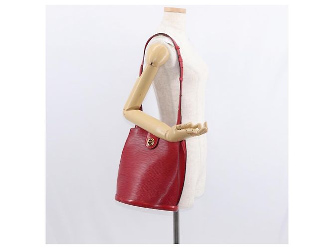 LOUIS VUITTON Borsa a Spalla Epi Cluny Rossa M52257 LV Auth 153374 Rosso - vista 22