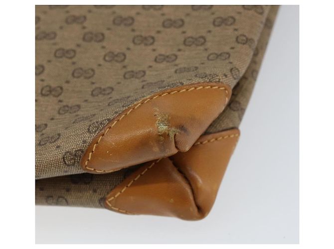 Gucci Borsa a spalla Micro GG Supreme in PVC Beige Oro Auth BA7969 D'oro - vista 12