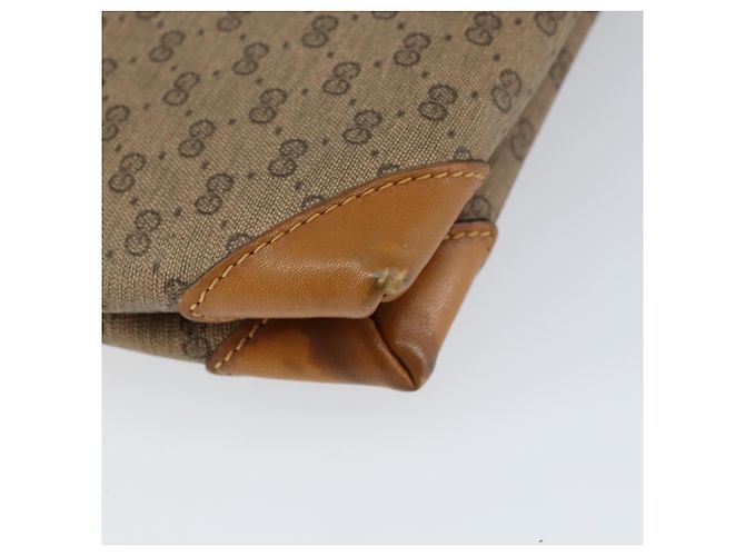 Gucci Borsa a spalla Micro GG Supreme in PVC Beige Oro Auth BA7969 D'oro - vista 13