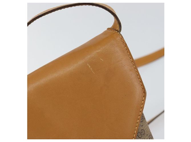 Gucci Borsa a spalla Micro GG Supreme in PVC Beige Oro Auth BA7969 D'oro - vista 14