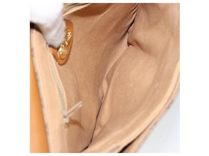 Gucci Borsa a spalla Micro GG Supreme in PVC Beige Oro Auth BA7969 D'oro - vista 18