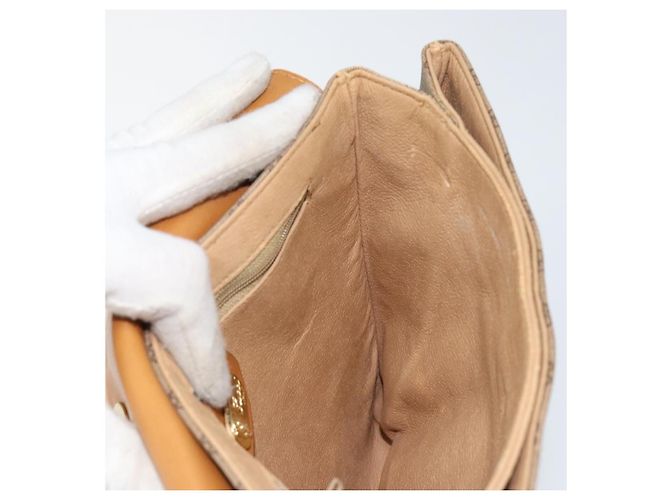 Gucci Borsa a spalla Micro GG Supreme in PVC Beige Oro Auth BA7969 D'oro - vista 19