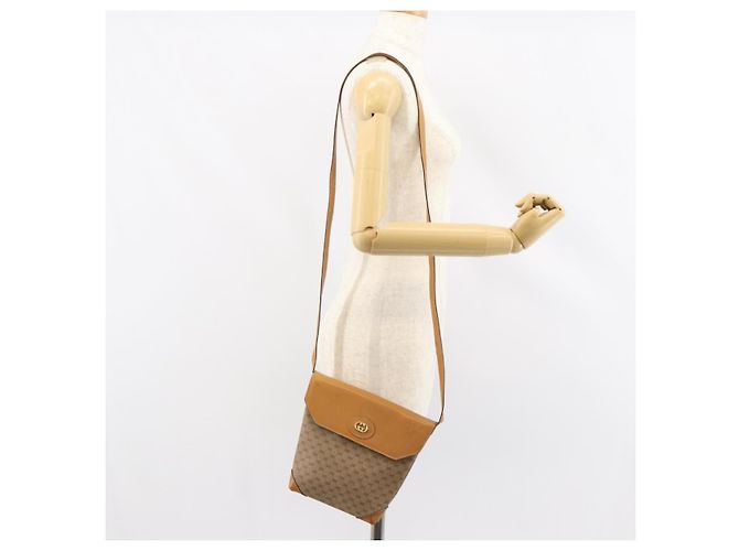 Gucci Borsa a spalla Micro GG Supreme in PVC Beige Oro Auth BA7969 D'oro - vista 25