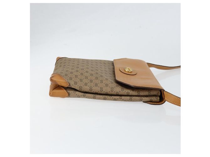 Gucci Borsa a spalla Micro GG Supreme in PVC Beige Oro Auth BA7969 D'oro - vista 4