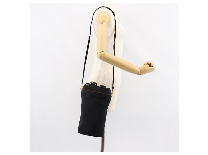 Borsa a spalla Vala in nylon nero e oro Auth 150876 di Salvatore Ferragamo D'oro - vista 21