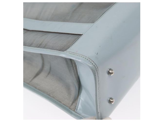 Borsa a mano in rete GUCCI in nylon azzurro chiaro argento Auth mr1557 Blu chiaro - vista 11