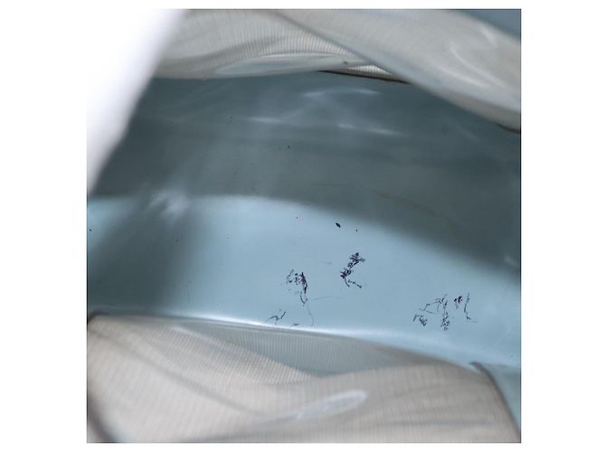 Borsa a mano in rete GUCCI in nylon azzurro chiaro argento Auth mr1557 Blu chiaro - vista 17