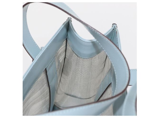 Borsa a mano in rete GUCCI in nylon azzurro chiaro argento Auth mr1557 Blu chiaro - vista 18
