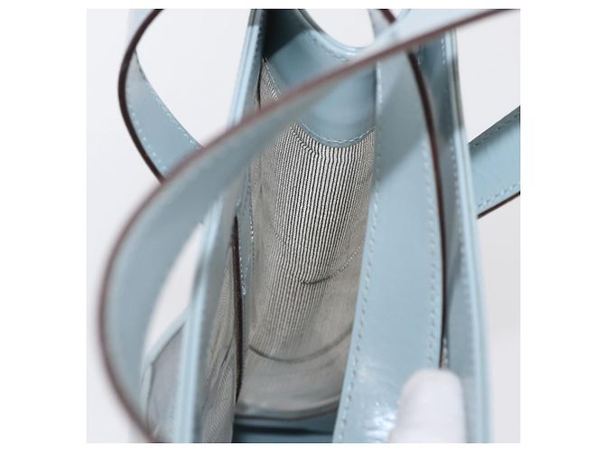 Borsa a mano in rete GUCCI in nylon azzurro chiaro argento Auth mr1557 Blu chiaro - vista 19