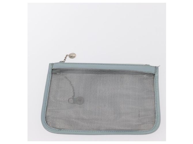 Borsa a mano in rete GUCCI in nylon azzurro chiaro argento Auth mr1557 Blu chiaro - vista 21