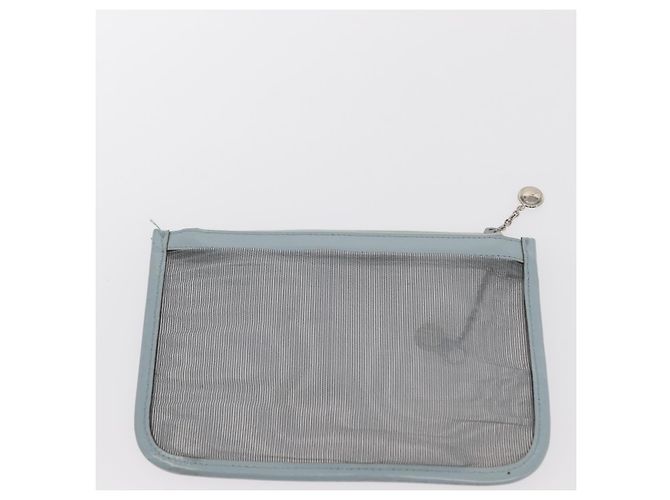 Borsa a mano in rete GUCCI in nylon azzurro chiaro argento Auth mr1557 Blu chiaro - vista 22