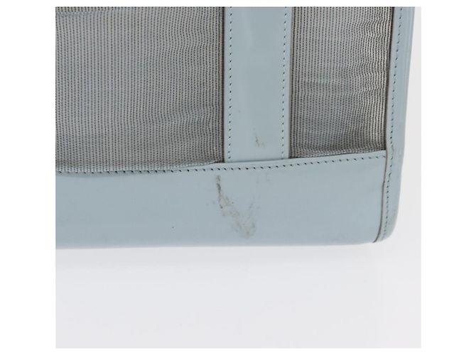 Borsa a mano in rete GUCCI in nylon azzurro chiaro argento Auth mr1557 Blu chiaro - vista 4