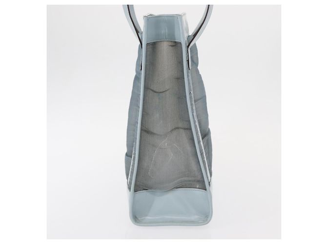Borsa a mano in rete GUCCI in nylon azzurro chiaro argento Auth mr1557 Blu chiaro - vista 5