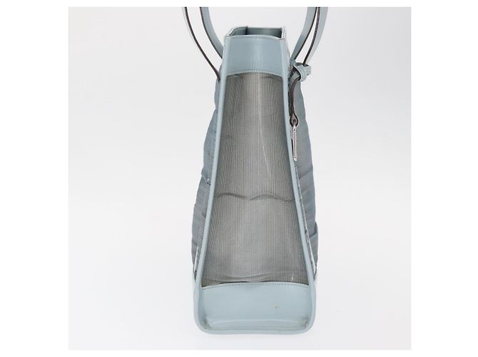 Borsa a mano in rete GUCCI in nylon azzurro chiaro argento Auth mr1557 Blu chiaro - vista 6