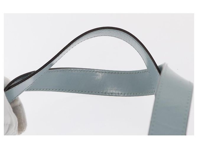Borsa a mano in rete GUCCI in nylon azzurro chiaro argento Auth mr1557 Blu chiaro - vista 9