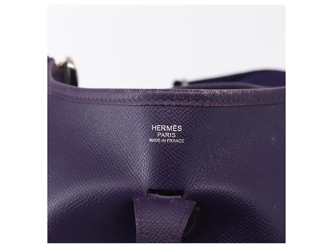 Hermès HERMES Borsa a Spalla Evelyn 3 Pelle Viola Argento Auth ka146 Porpora - vista 14