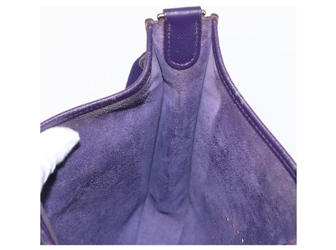 Hermès HERMES Borsa a Spalla Evelyn 3 Pelle Viola Argento Auth ka146 Porpora - vista 16