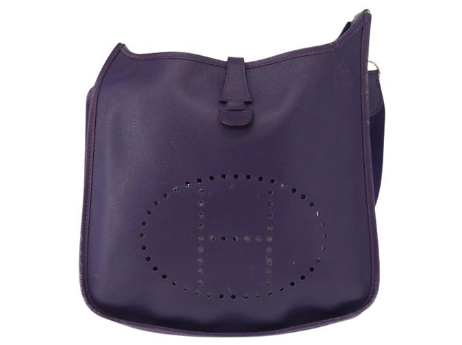 Hermès HERMES Borsa a Spalla Evelyn 3 Pelle Viola Argento Auth ka146 Porpora - vista 2