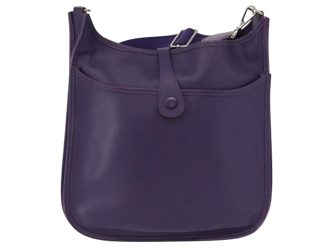 Hermès HERMES Borsa a Spalla Evelyn 3 Pelle Viola Argento Auth ka146 Porpora - vista 3