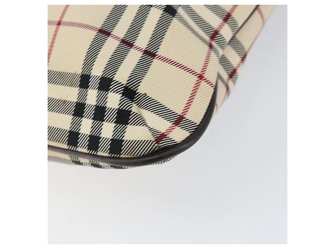 Burberry Nova Check Handtasche aus Canvas Beige Silber Auth ka136 - Ansicht 15