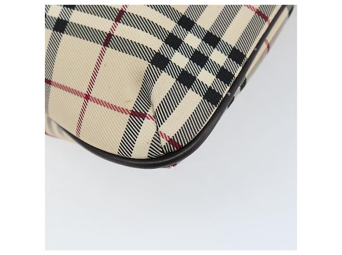 Burberry Nova Check Handtasche aus Canvas Beige Silber Auth ka136 - Ansicht 16