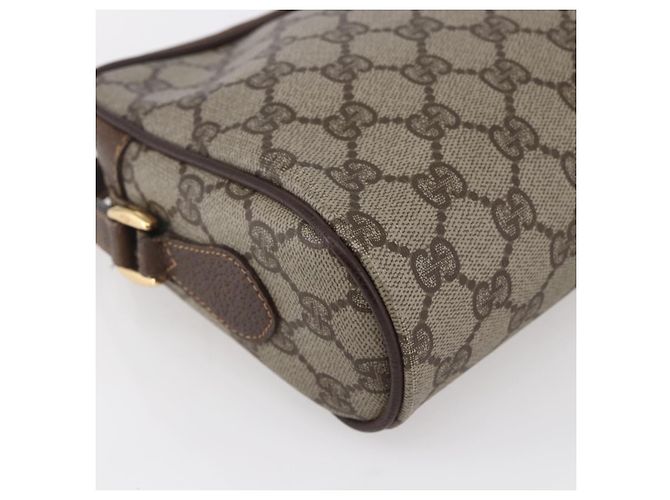 Borsa Sherry Line GG Supreme Web di GUCCI in PVC beige e oro 56 02 087 Auth BA7251 D'oro - vista 13