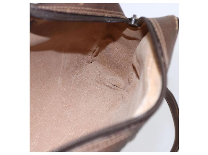 Borsa Sherry Line GG Supreme Web di GUCCI in PVC beige e oro 56 02 087 Auth BA7251 D'oro - vista 18