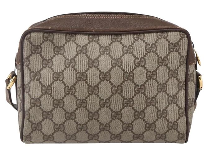 Borsa Sherry Line GG Supreme Web di GUCCI in PVC beige e oro 56 02 087 Auth BA7251 D'oro - vista 3