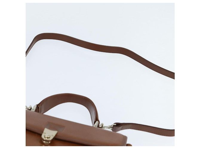 Autre Marque Borsa a mano in pelle Burberrys Nova Check 2 in 1 marrone oro Auth bs30444 D'oro - vista 10