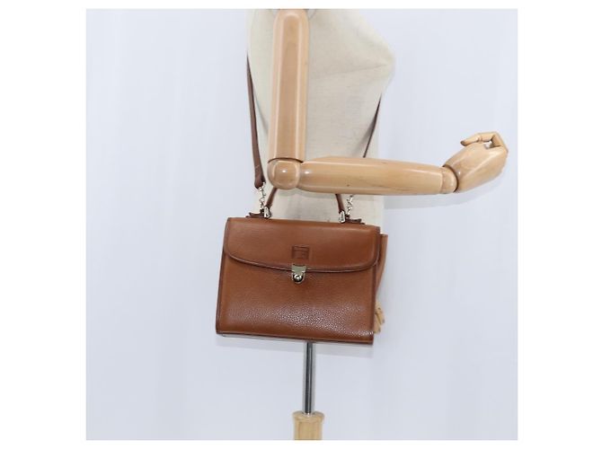 Autre Marque Borsa a mano in pelle Burberrys Nova Check 2 in 1 marrone oro Auth bs30444 D'oro - vista 22